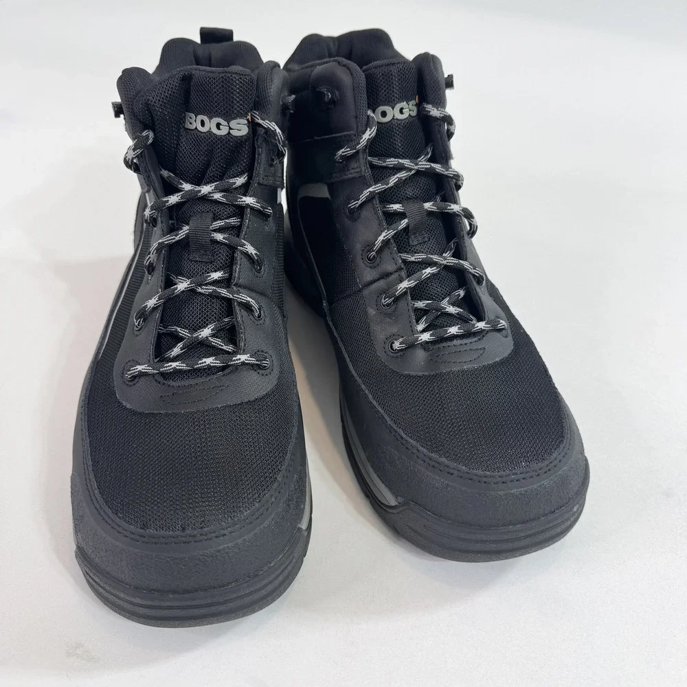 Bogs Work Boots Mens Size 12 Black Waterproof Composite Toe EH Slip Resistant